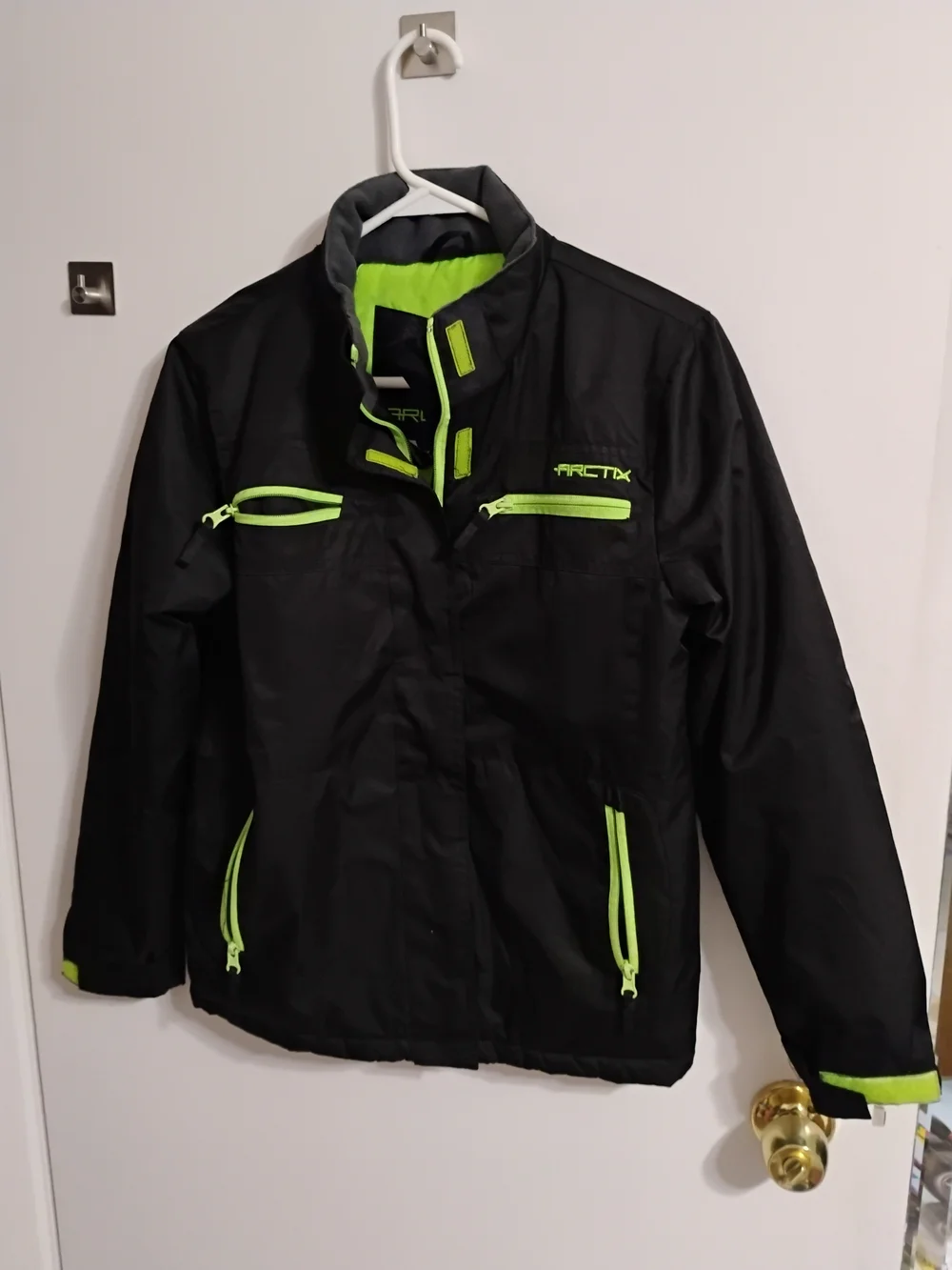 Arctix Black Jacket with Neon Green Accents for Kids